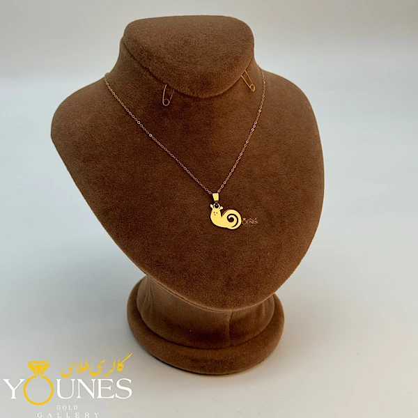 آویز طلا حلزون لیزری